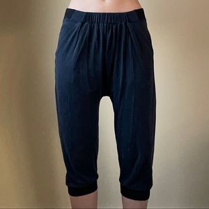 Skin Washed Black Cropped Harem Pants Size 0